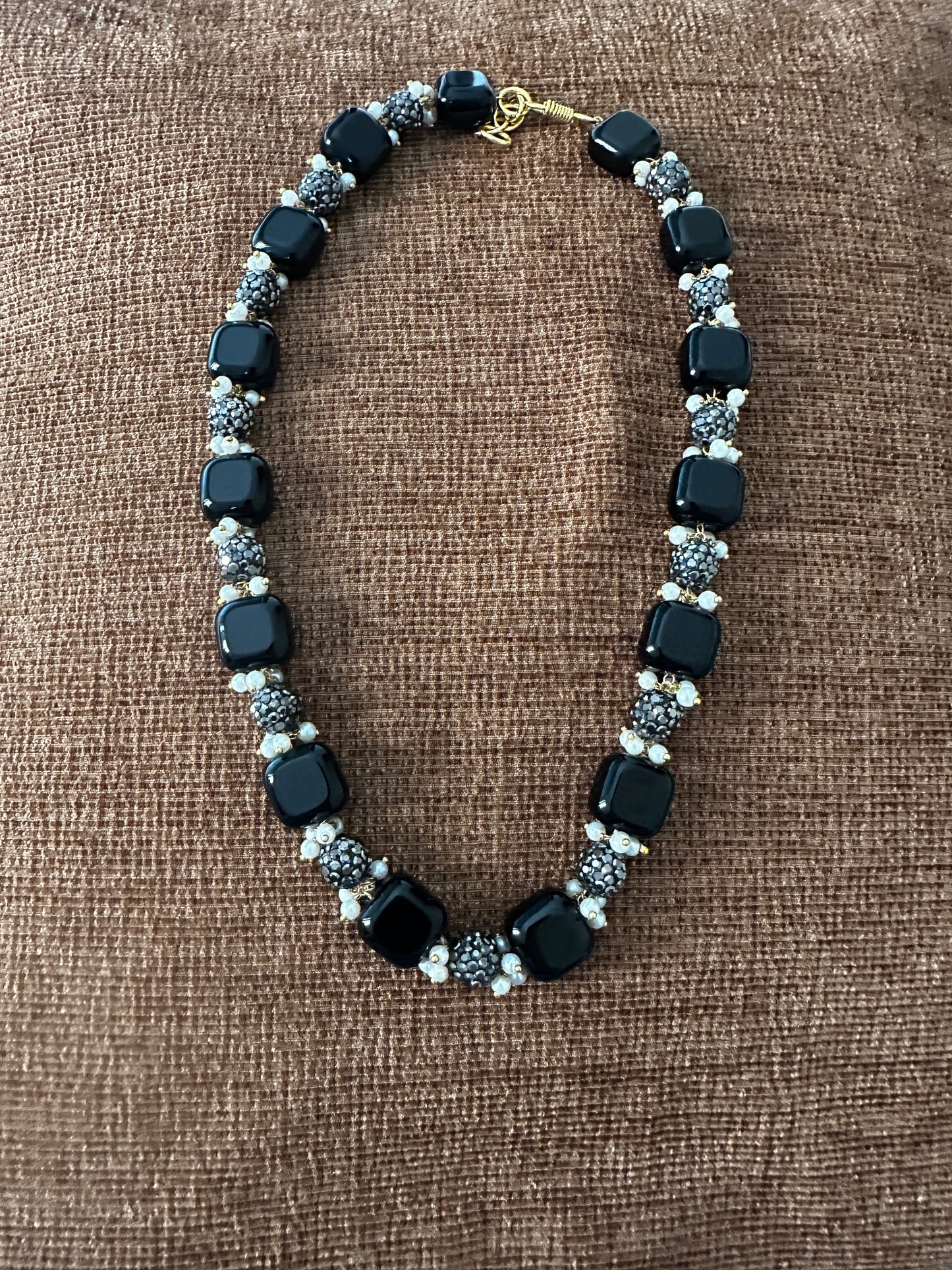 Black Oxidized Beads with Earrings