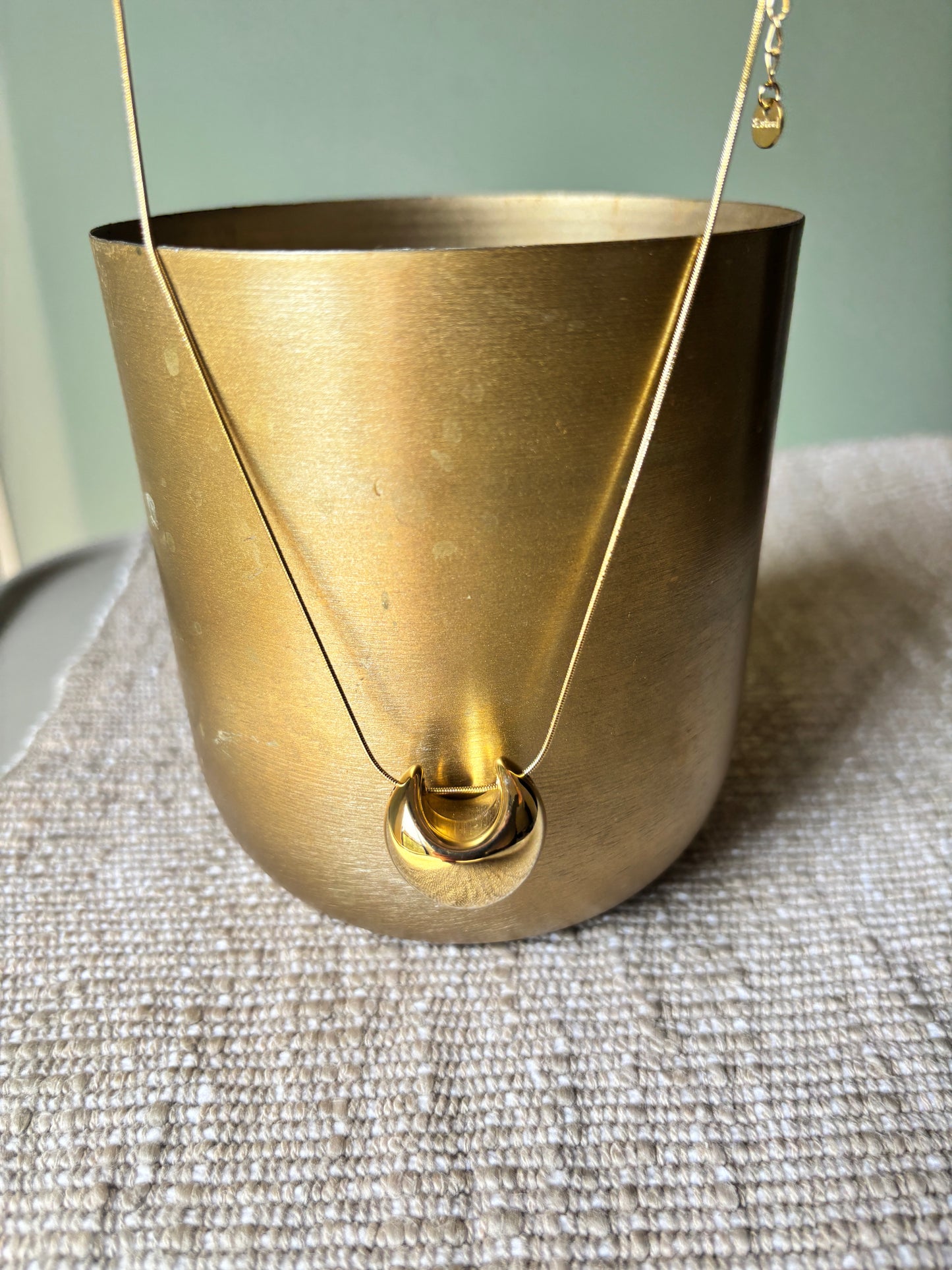 Golden Hoop Design Necklace