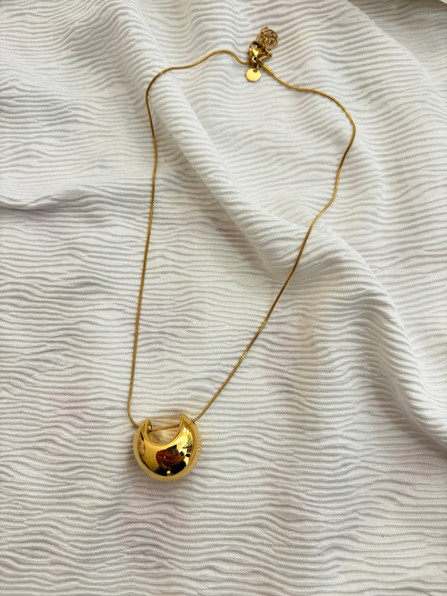 Golden Hoop Design Necklace