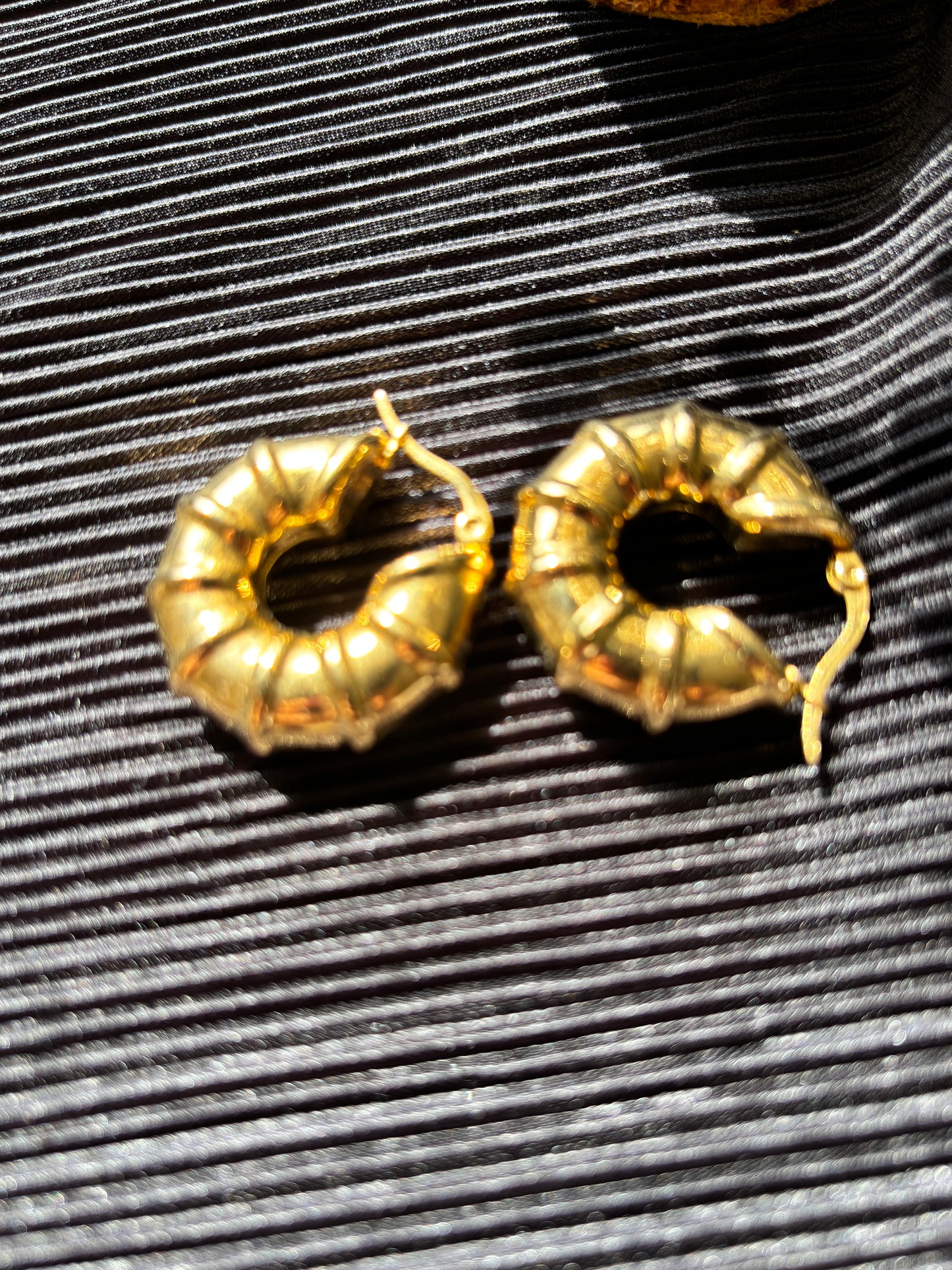 Golden Piped Hoops