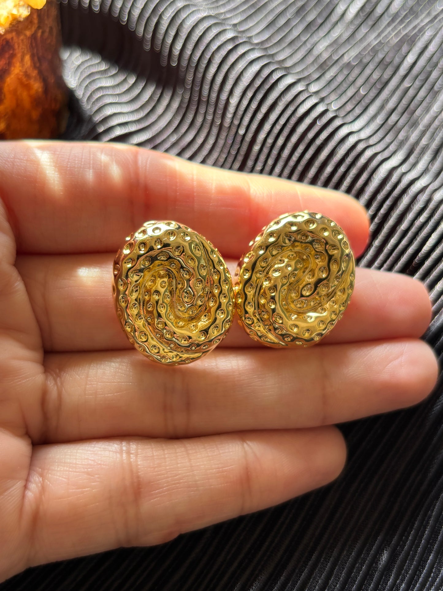 Oval Spring Earrings