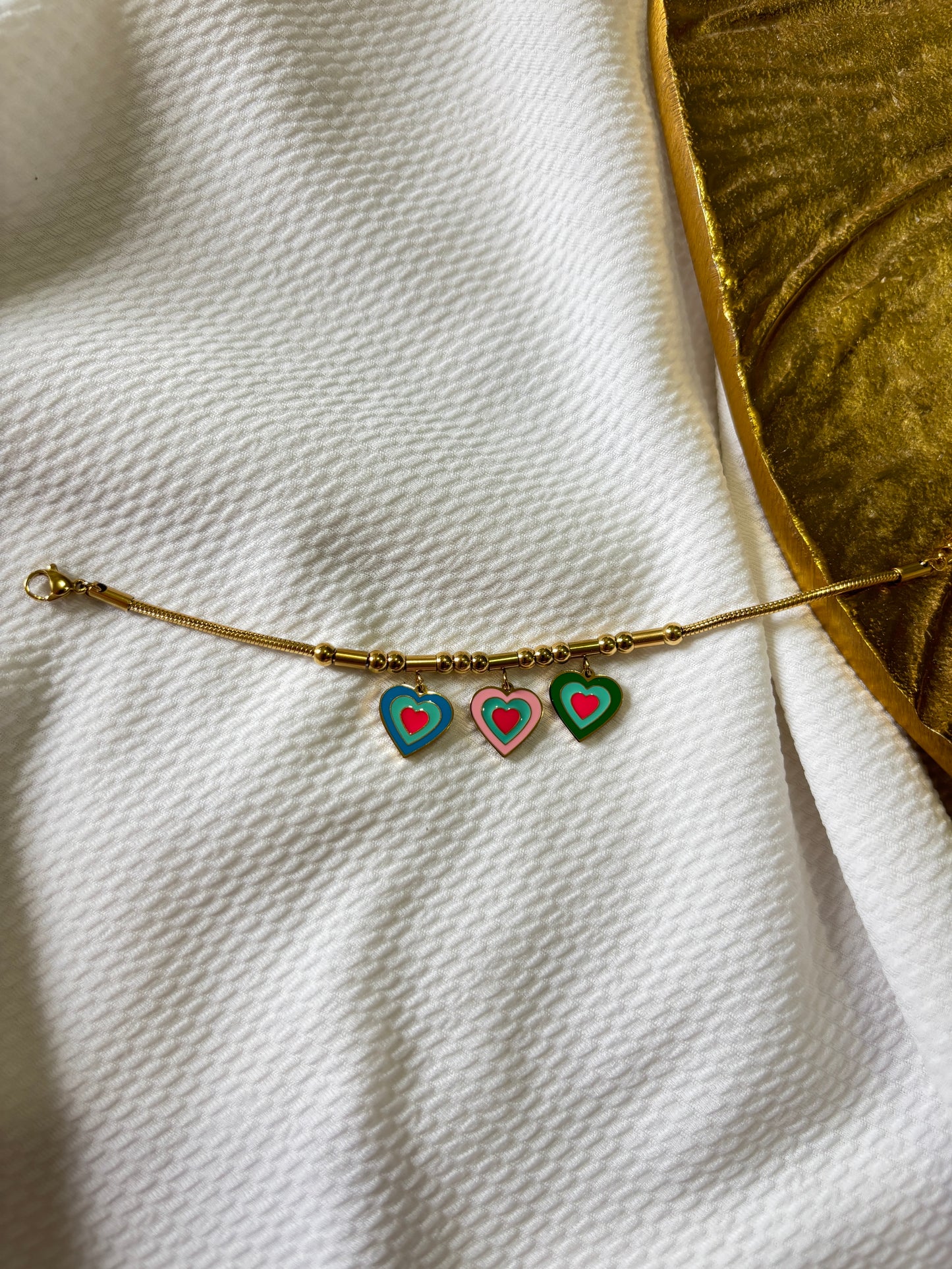 Multi Hearts Chain Charm