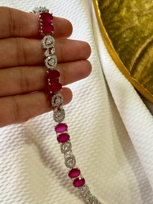 Rosy Ruby Tennis Bracelet