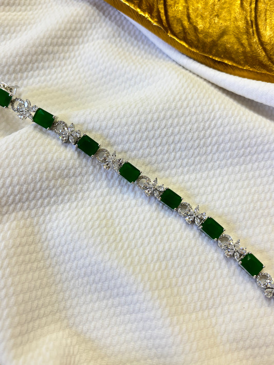 Sparkling Emerald Tennis Bracelet