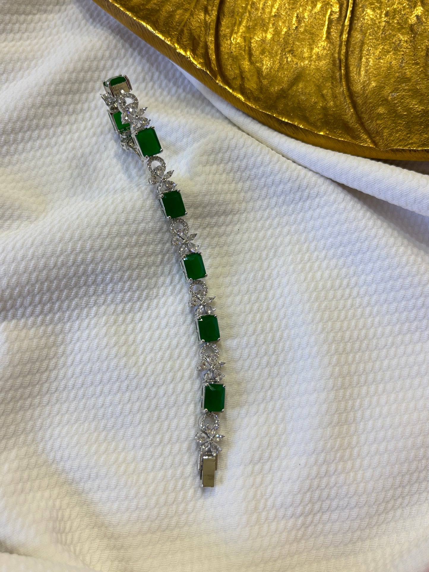 Sparkling Emerald Tennis Bracelet
