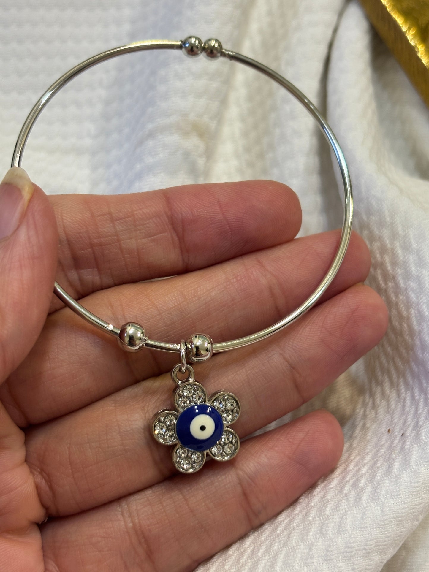 Evil Eye Flower Bracelet