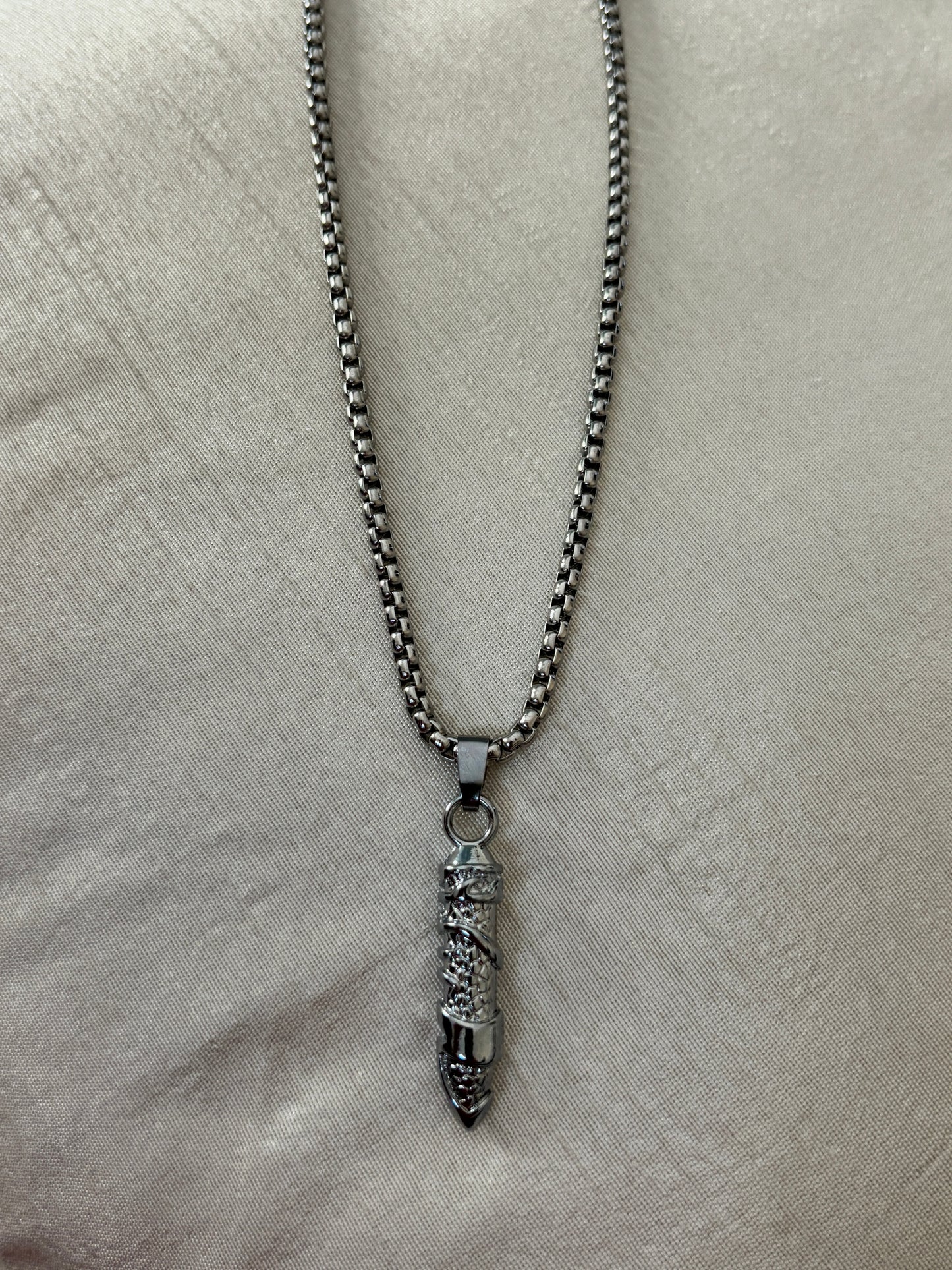 Textured Bullet Pendant