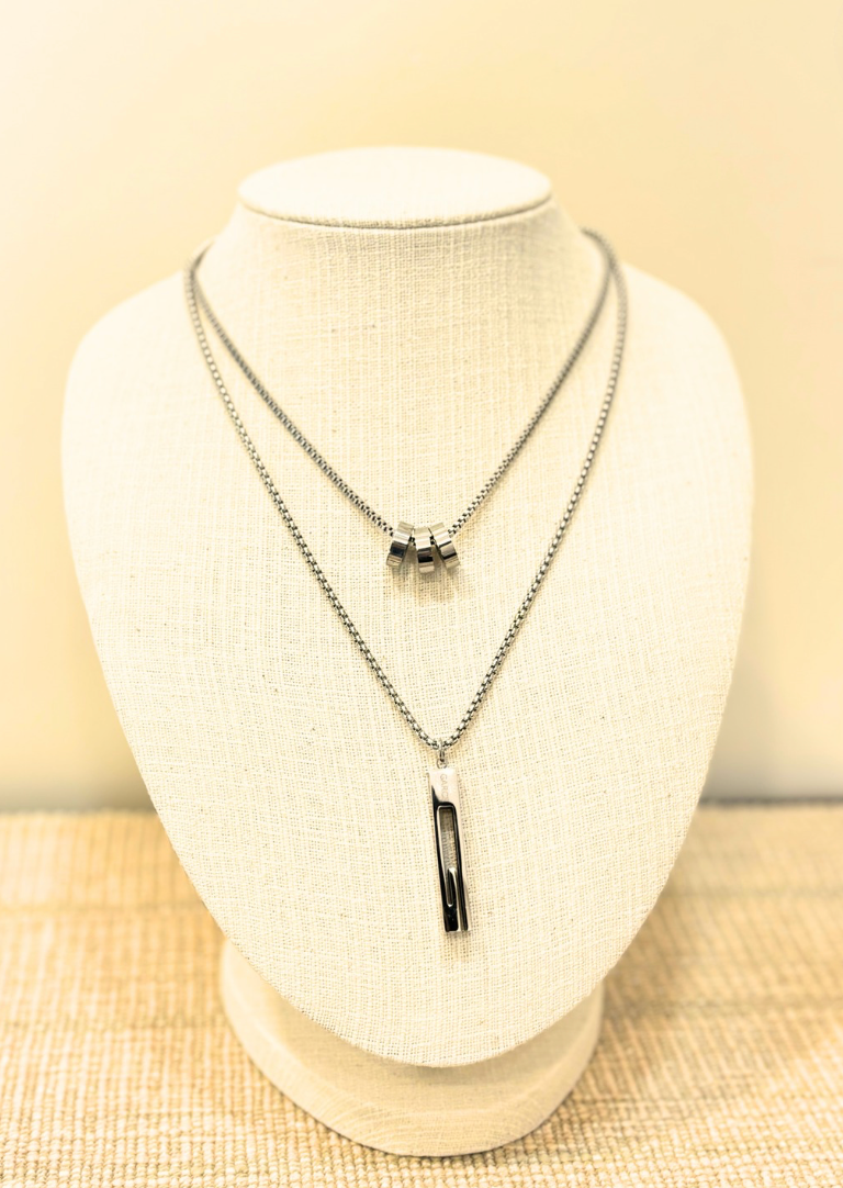 Pendant Chain for Men Double Layered Pendant Chain Blingup