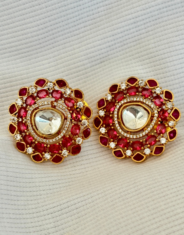 Ruby Red Earrings