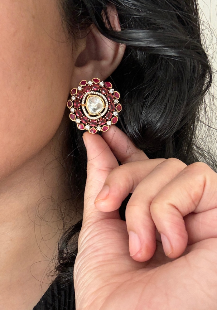 Ruby Red Earrings