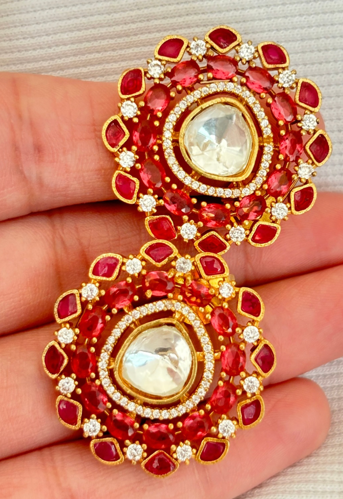 Ruby Red Earrings