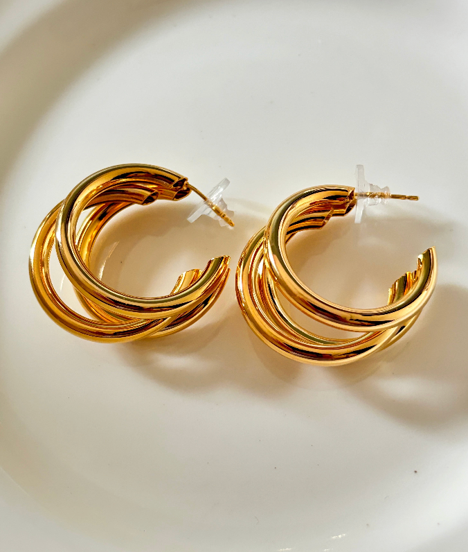 Triple Loop Earrings
