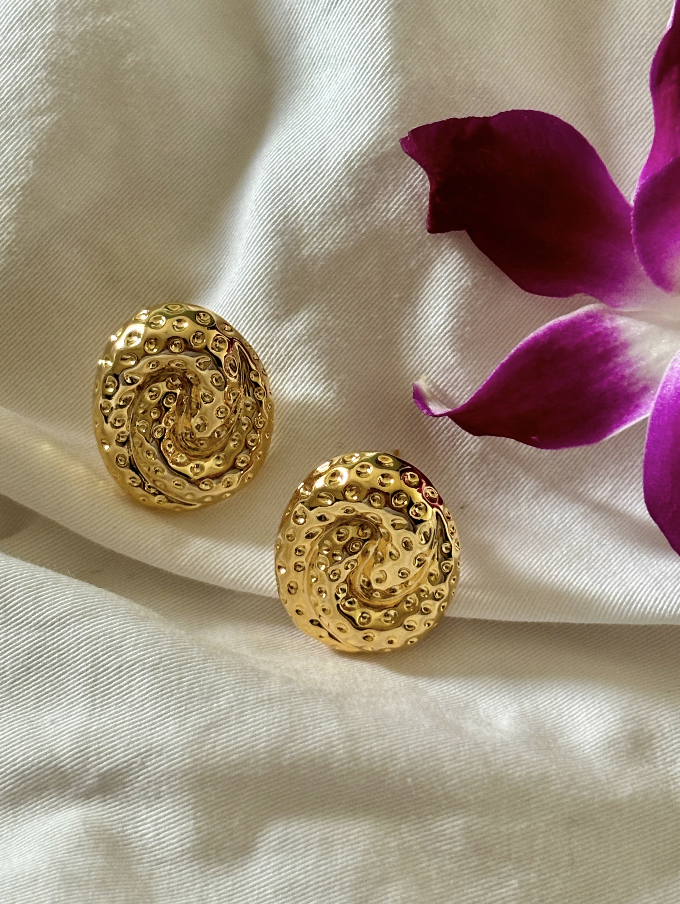 Oval Spring Earrings
