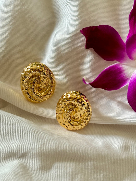 Oval Spring Earrings