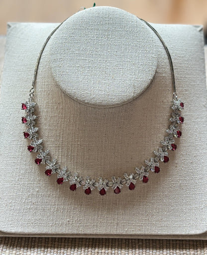 Ruby Necklace Set