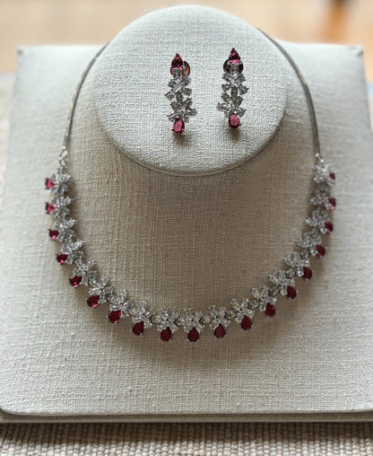 Ruby Necklace Set