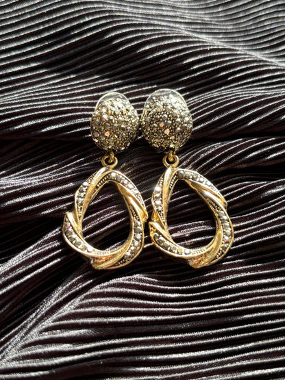 Oxidised Twisted Earrings