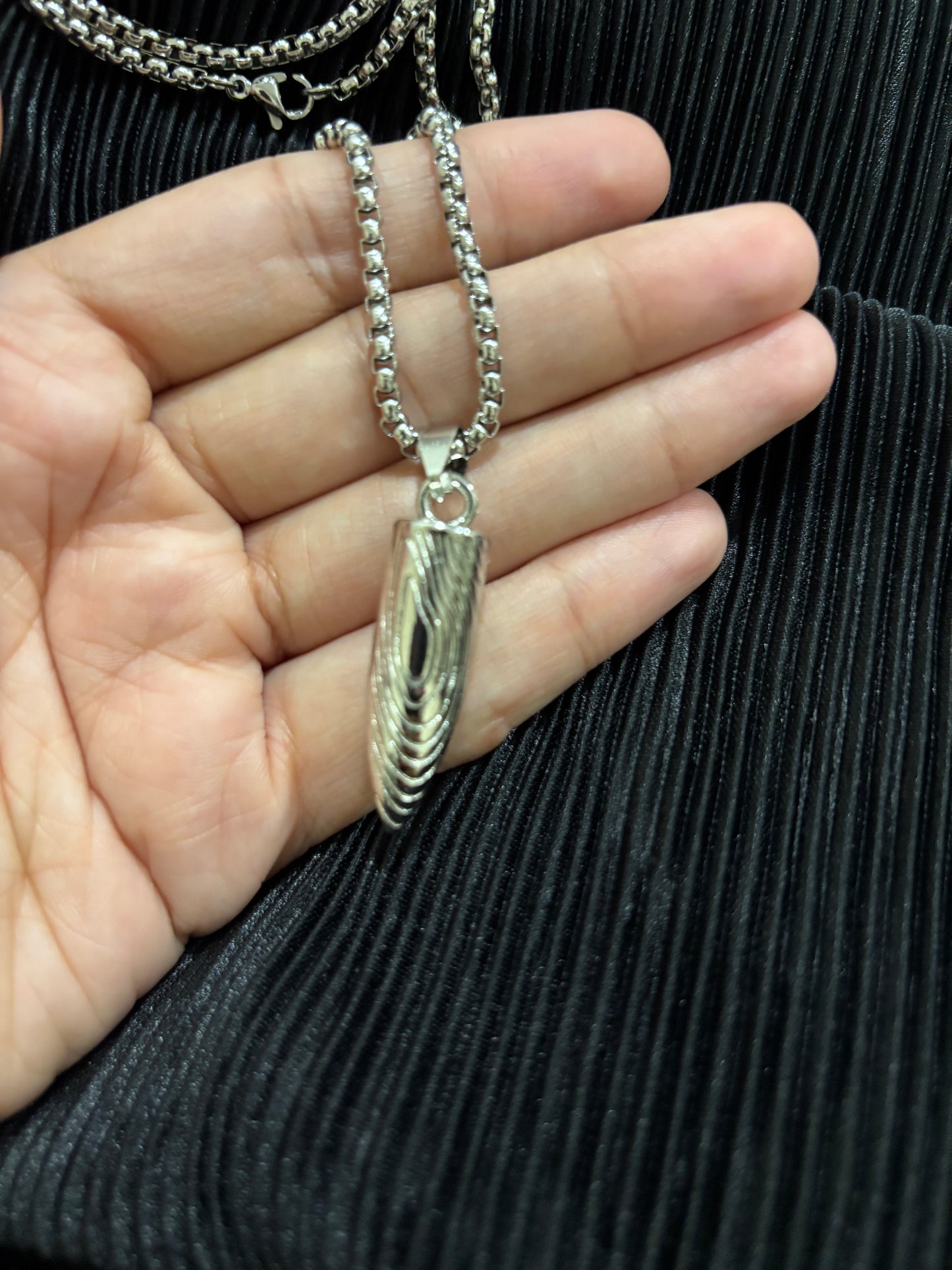 Mens Bullet Pendant Chain