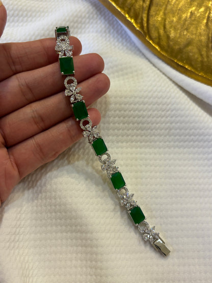 Sparkling Emerald Tennis Bracelet