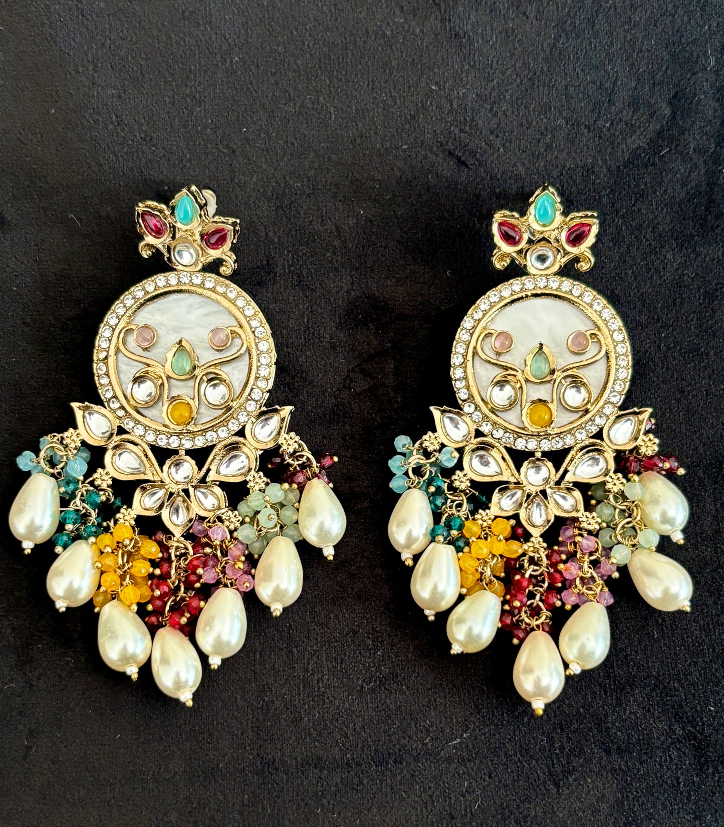 Jhumkas with pearl drop