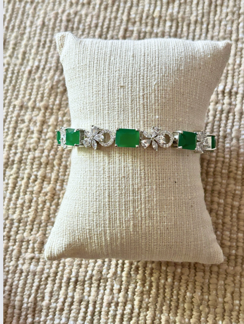 Sparkling Emerald Tennis Bracelet