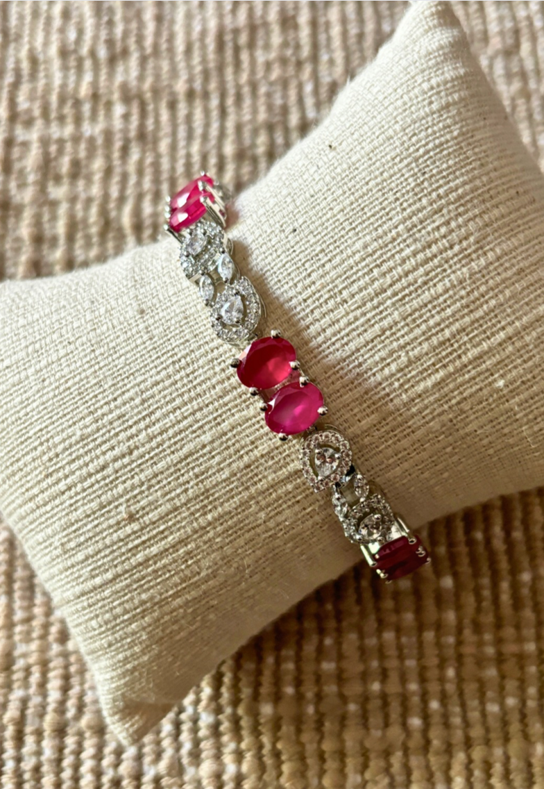 Rosy Ruby Tennis Bracelet