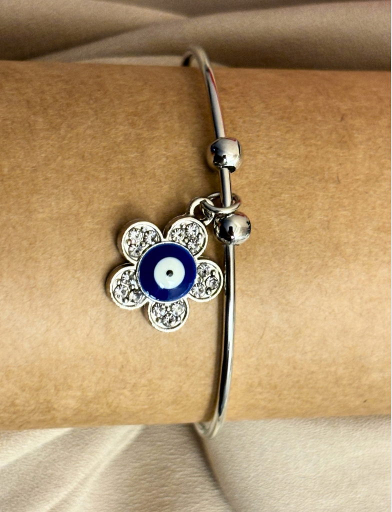 Evil Eye Flower Bracelet