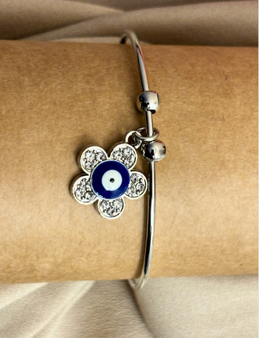 Evil Eye Flower Bracelet