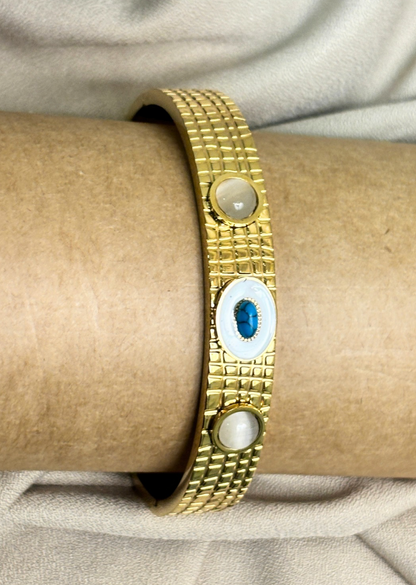 Evil Eye Textured bracelet