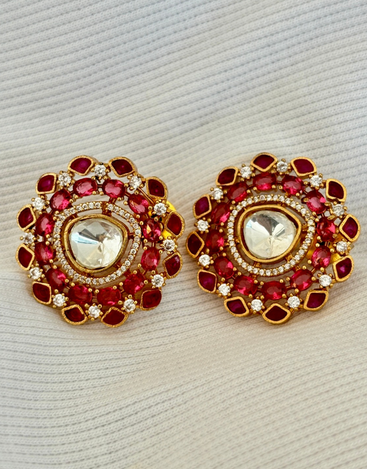 Ruby  Red Earrings