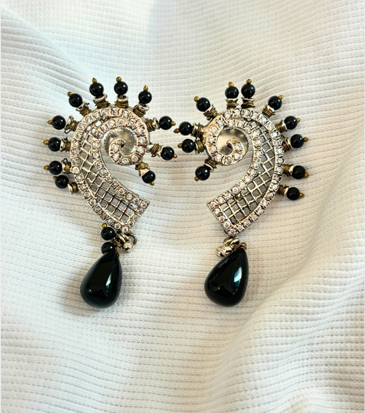 Black Oxidized Earrings