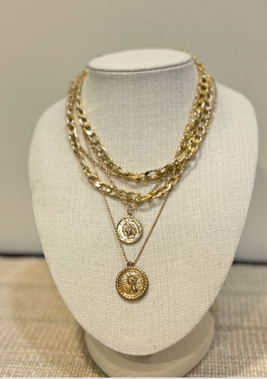 Coin Layered Necklace