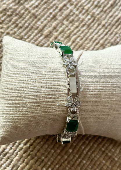 Sparkling Emerald Tennis Bracelet