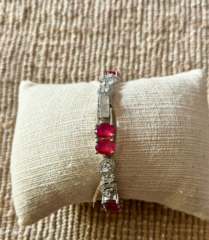 Rosy Ruby Tennis Bracelet