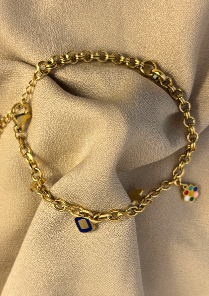 Adora Chain Charm Bracelet