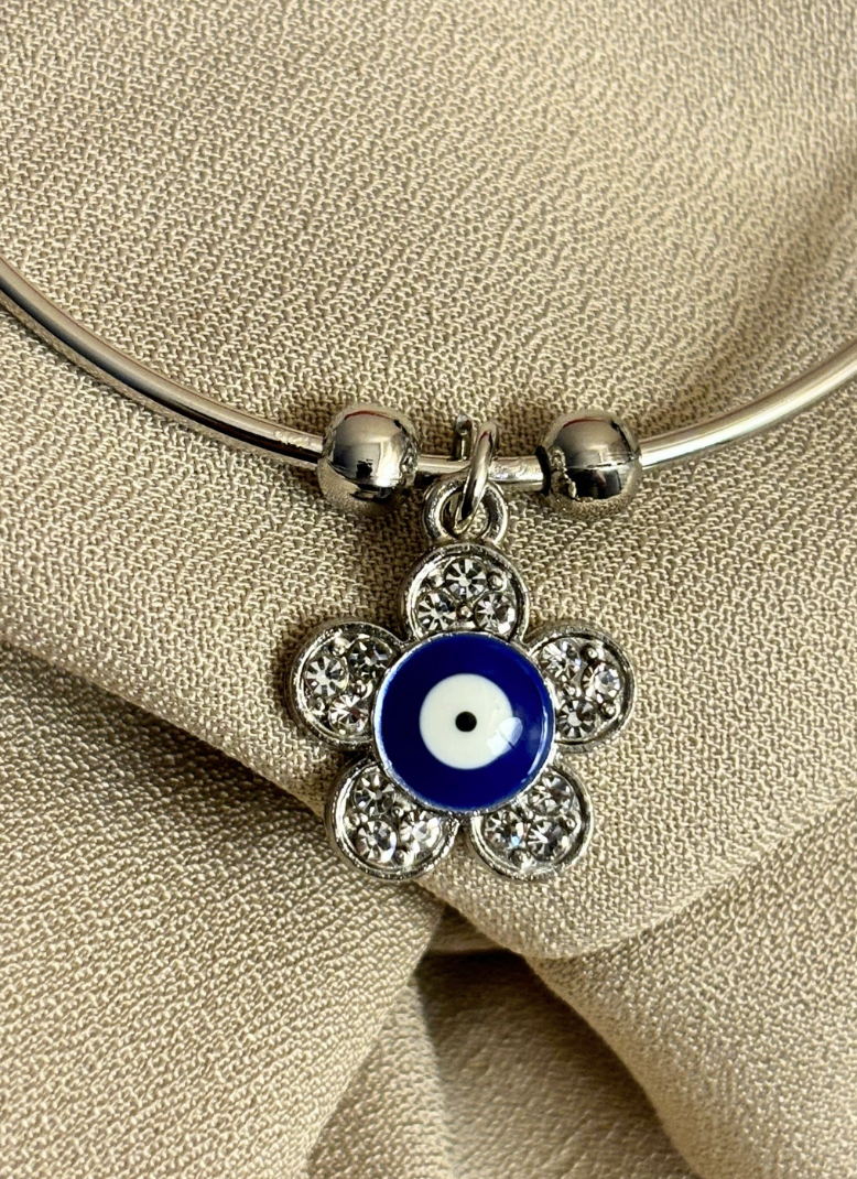 Evil Eye Flower Bracelet