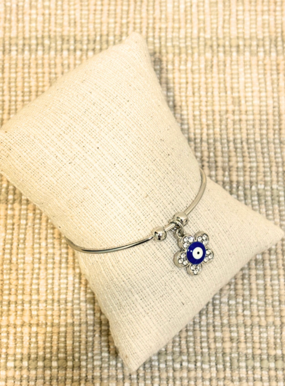 Evil Eye Flower Bracelet