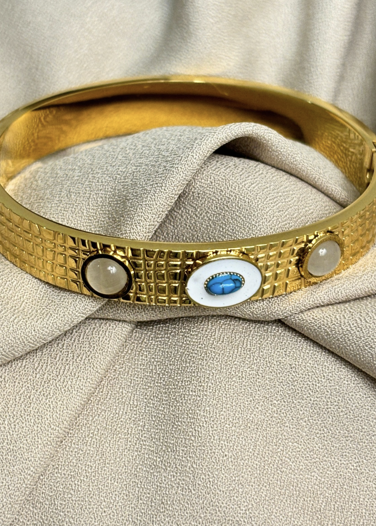 Evil Eye Textured bracelet