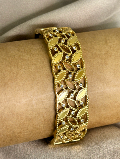 Cutwork Golden Bracelet