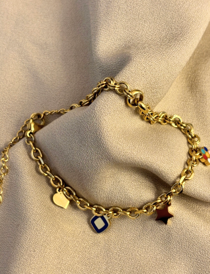 Adora Chain Charm Bracelet