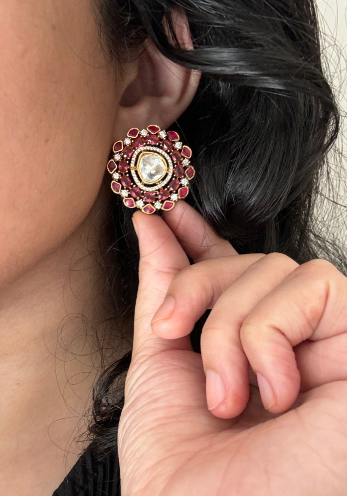 Ruby  Red Earrings