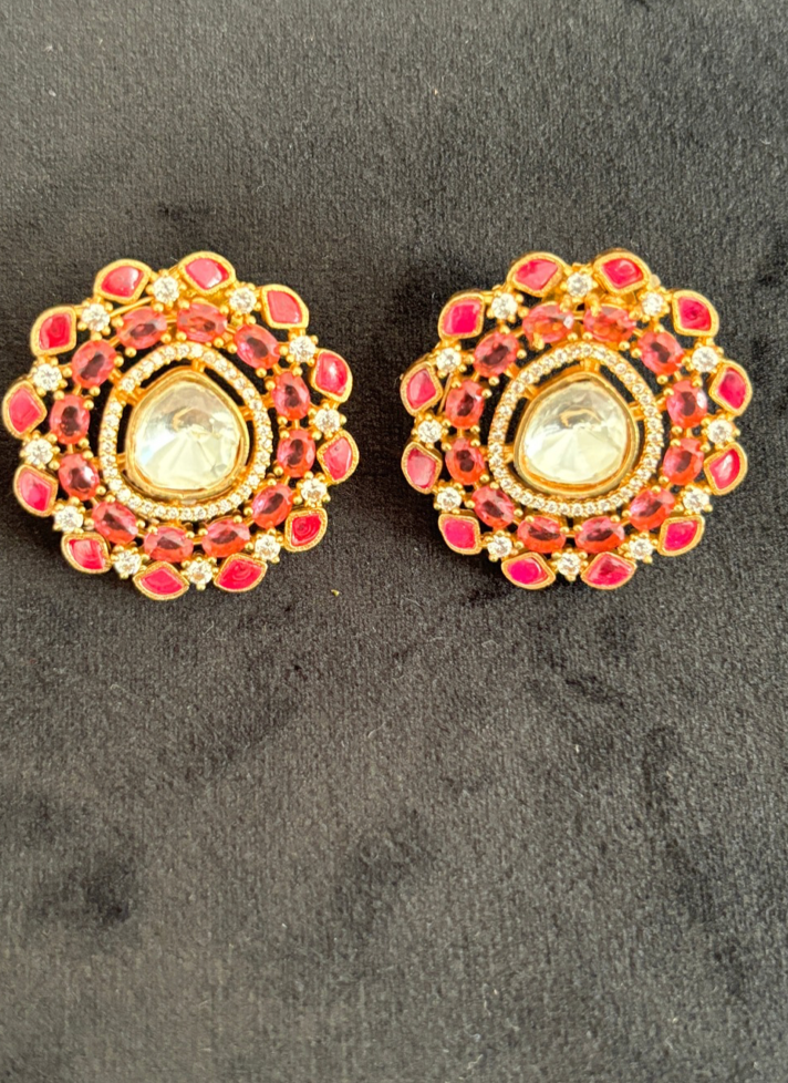 Ruby  Red Earrings