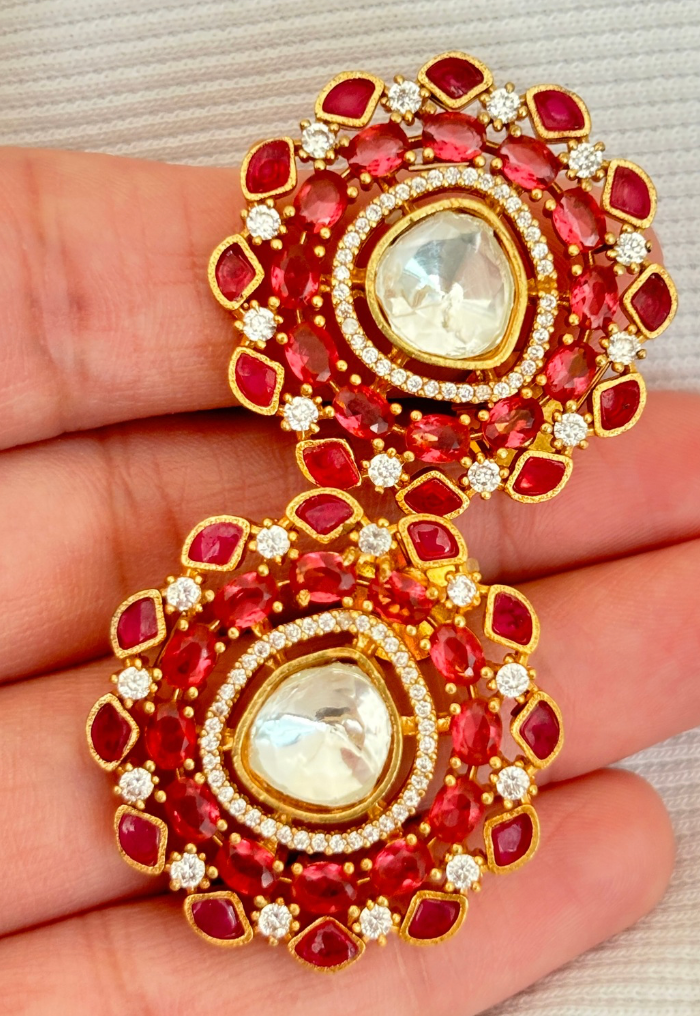 Ruby  Red Earrings