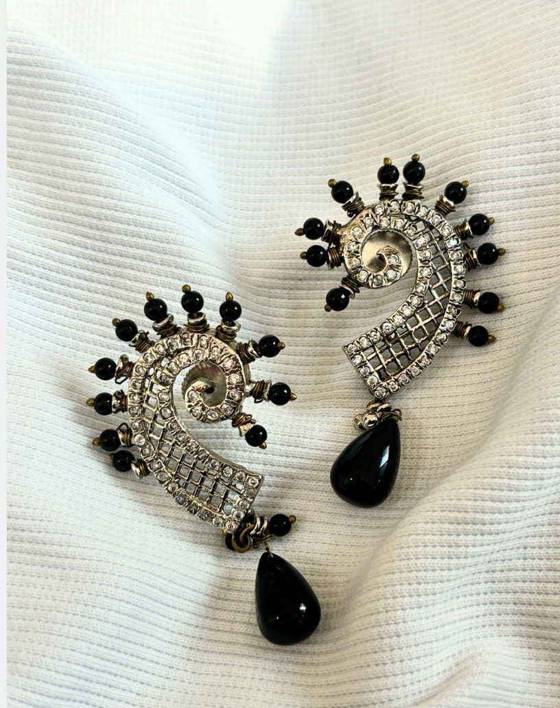 Black Oxidized Earrings