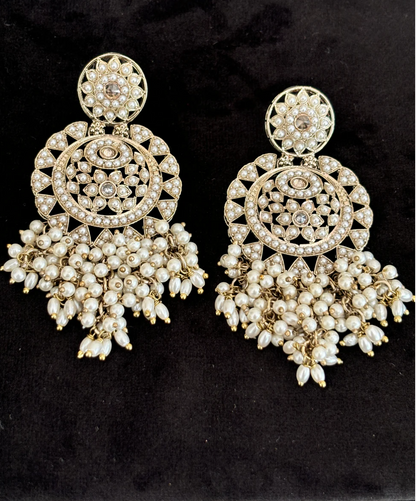 Jadau Pearl Chandbali