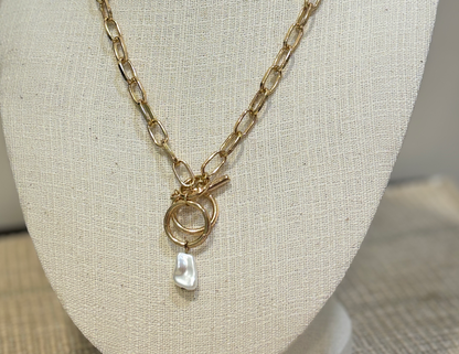 Pearl Drop Linked Chain